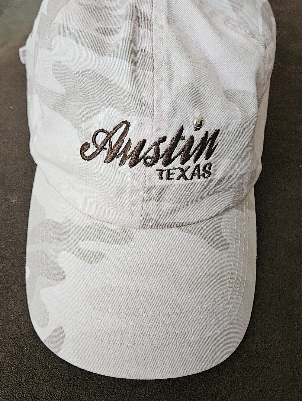 MV Sport Light Pink Camo "Austin Texas" Embroidered Cap
